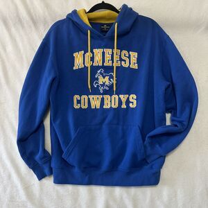 McNeese Cowboys MSU Hoodie Blue Yellow Colloseum Mens Medium College Spirit